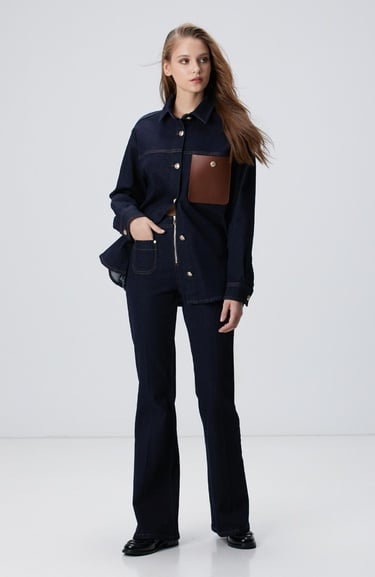  Network Kadın Lacivert Denim Pantolon