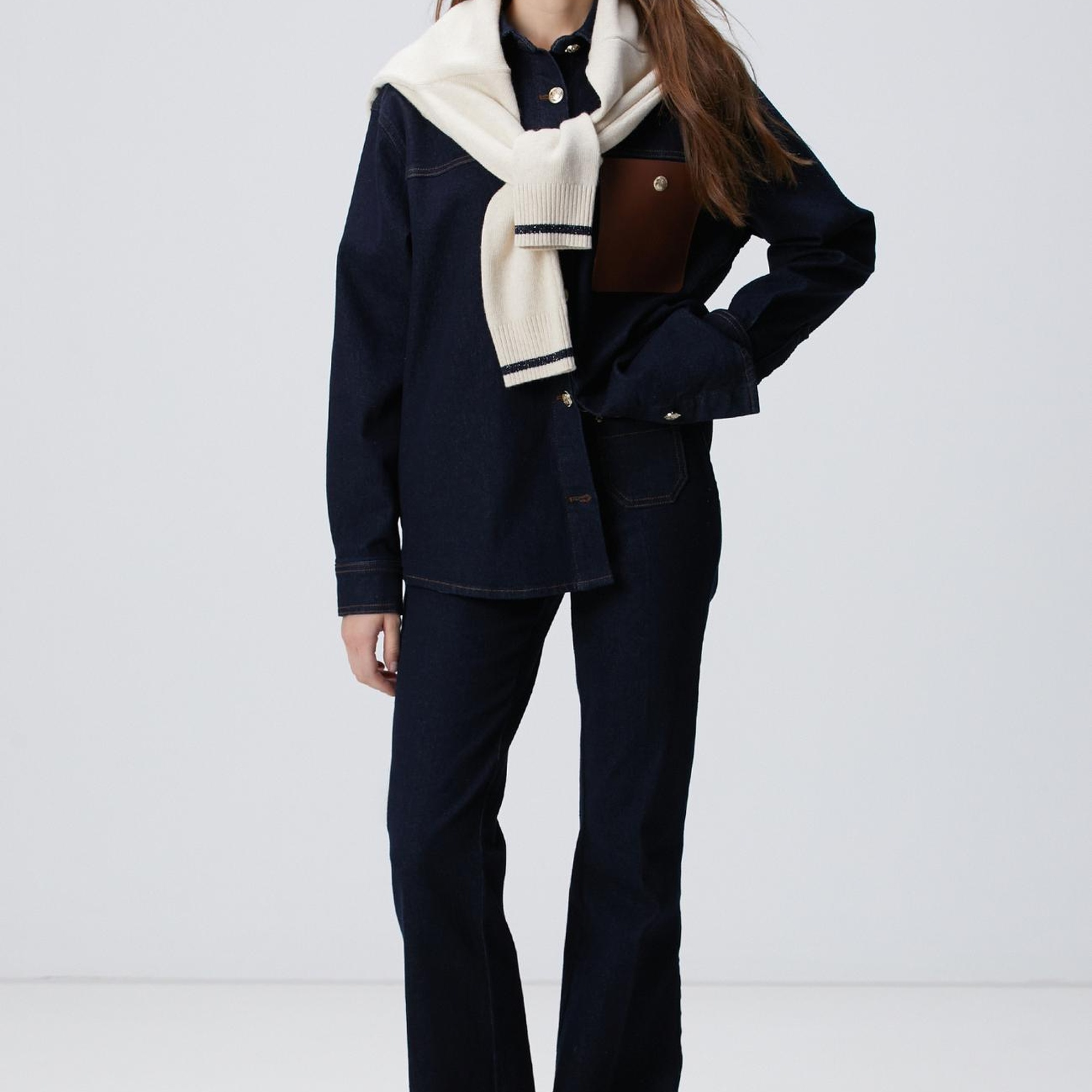 Network Kadın Lacivert Denim Pantolon