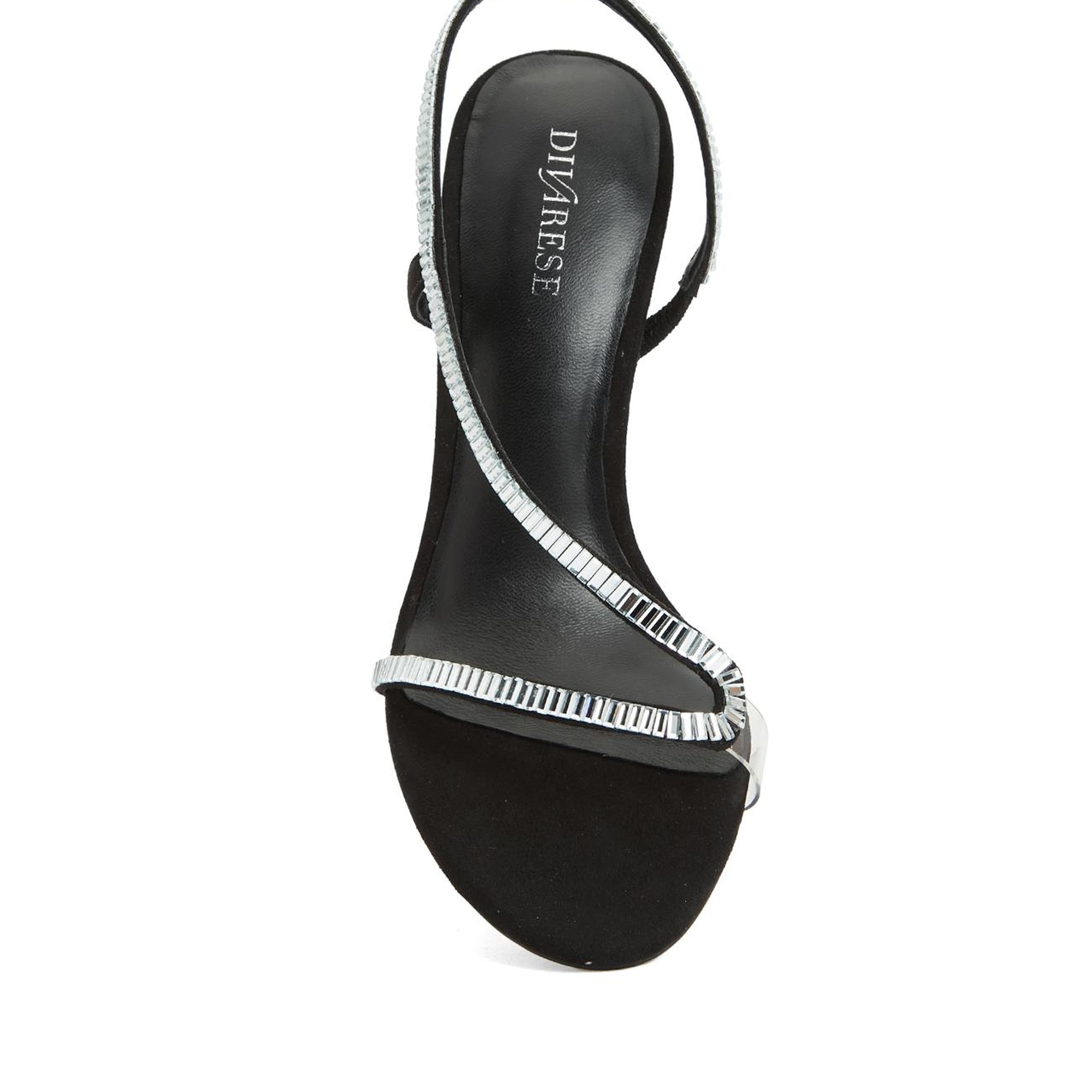 Divarese Kadın Siyah Taşlı Sandalet