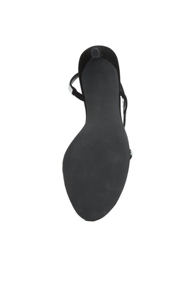  Divarese Kadın Siyah Taşlı Sandalet