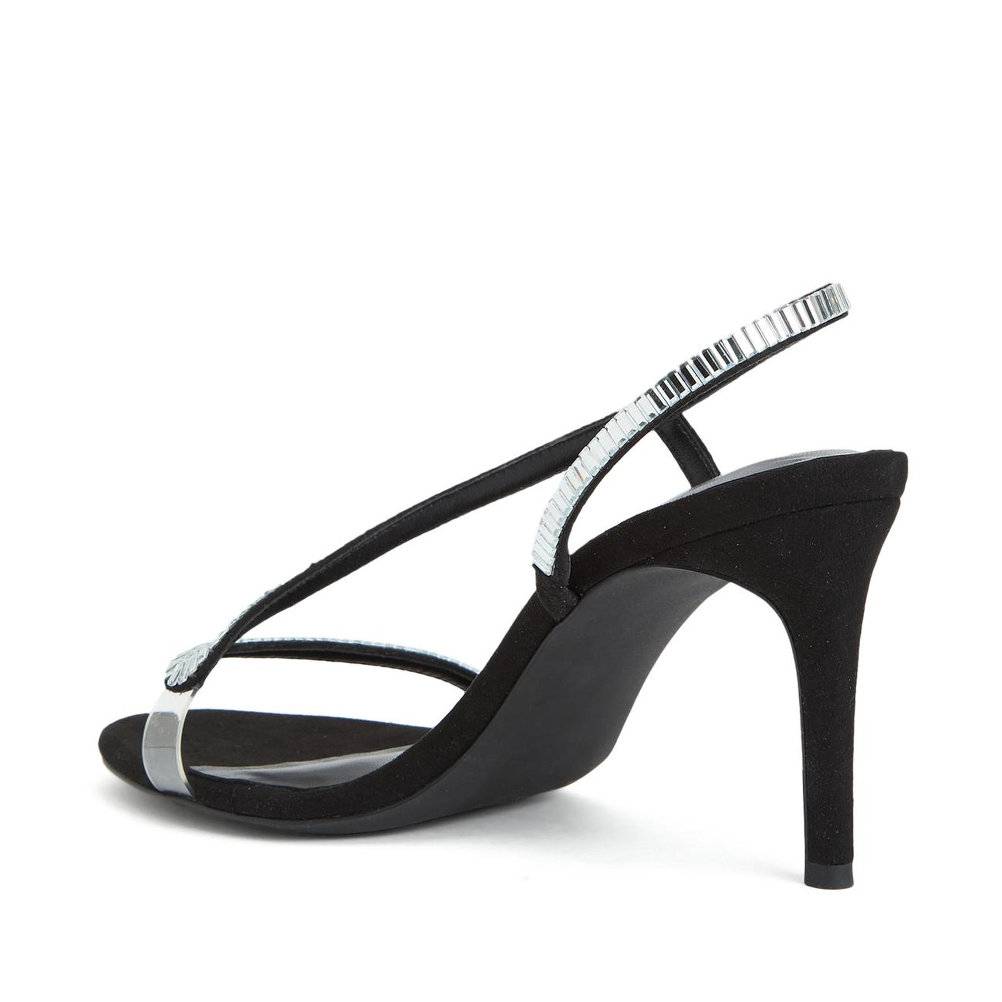 Divarese Kadın Siyah Taşlı Sandalet