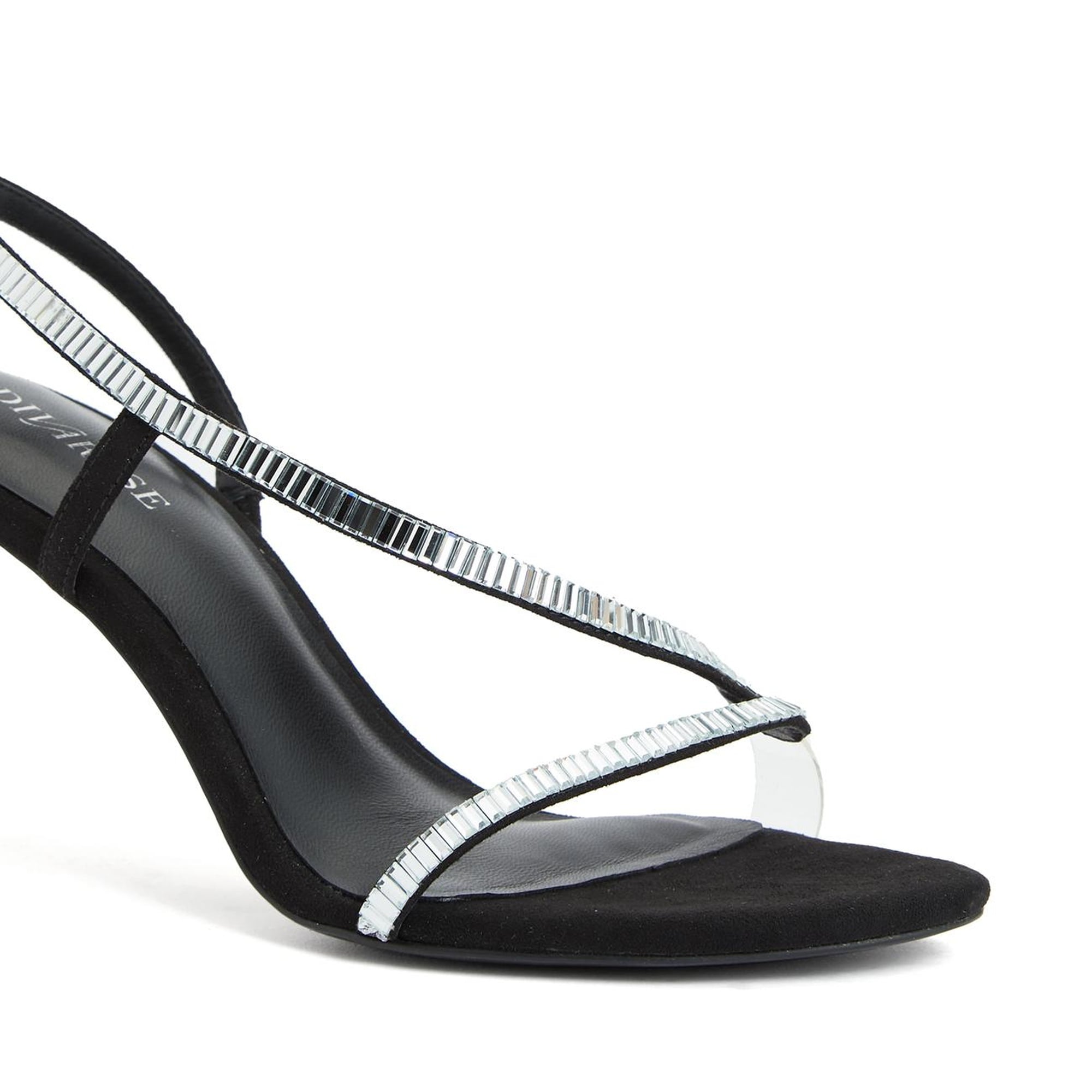 Divarese Kadın Siyah Taşlı Sandalet