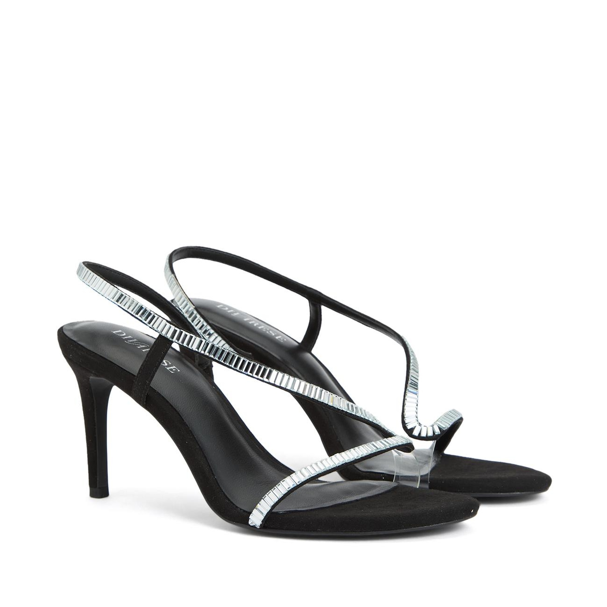 Divarese Kadın Siyah Taşlı Sandalet