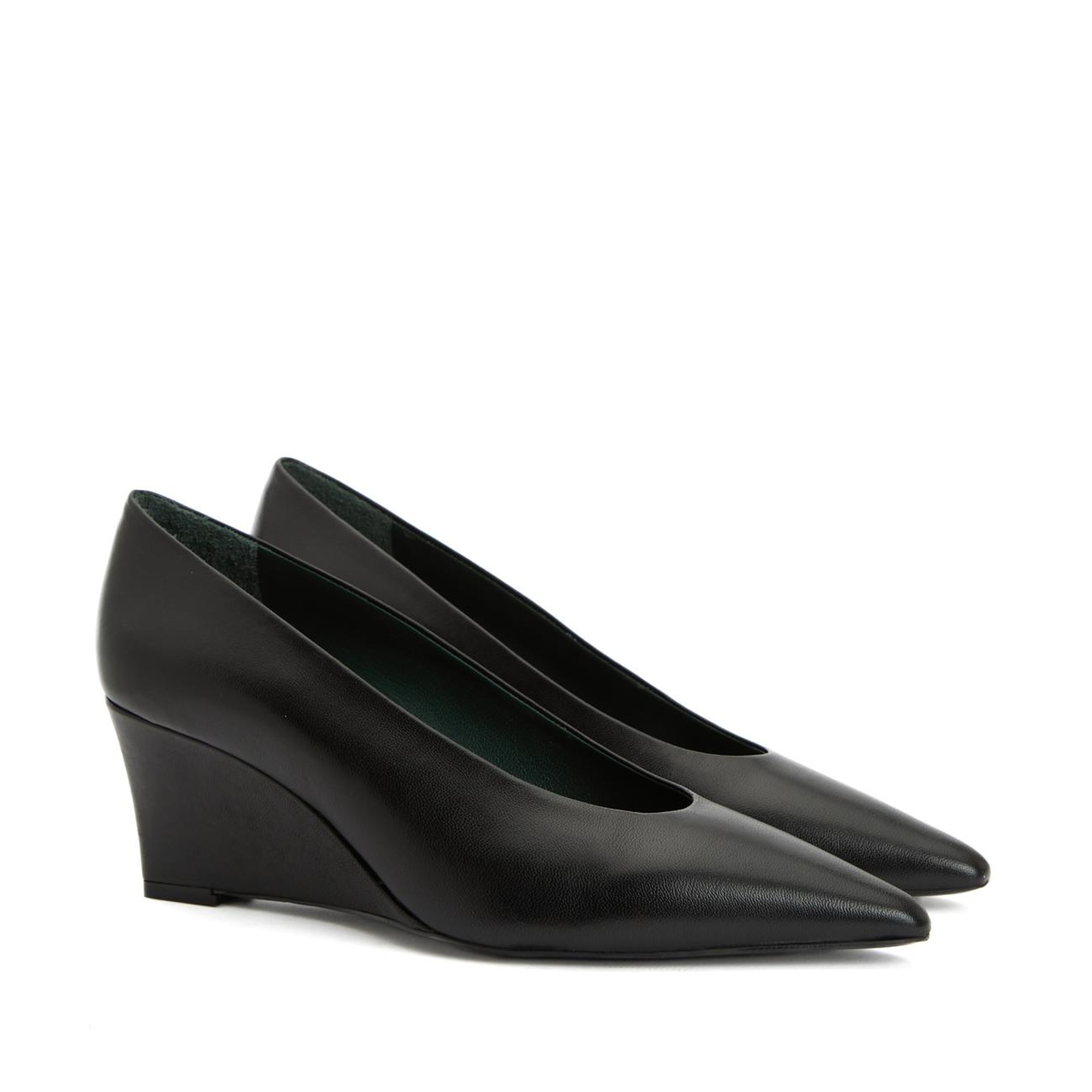 George Hogg Kadın Siyah Deri Topuklu Ayakkabı