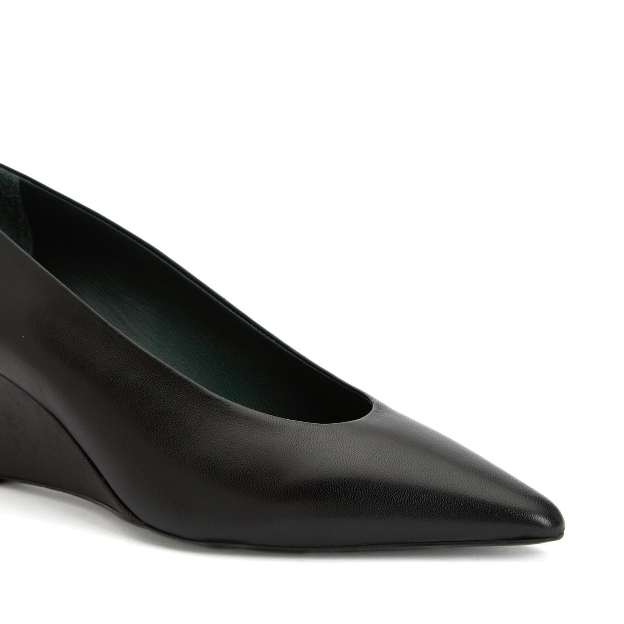 George Hogg Kadın Siyah Deri Topuklu Ayakkabı