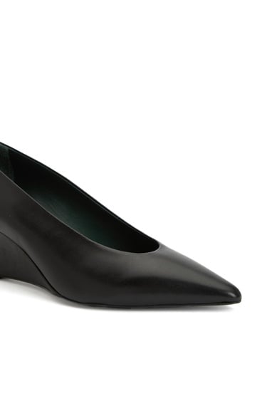  George Hogg Kadın Siyah Deri Topuklu Ayakkabı