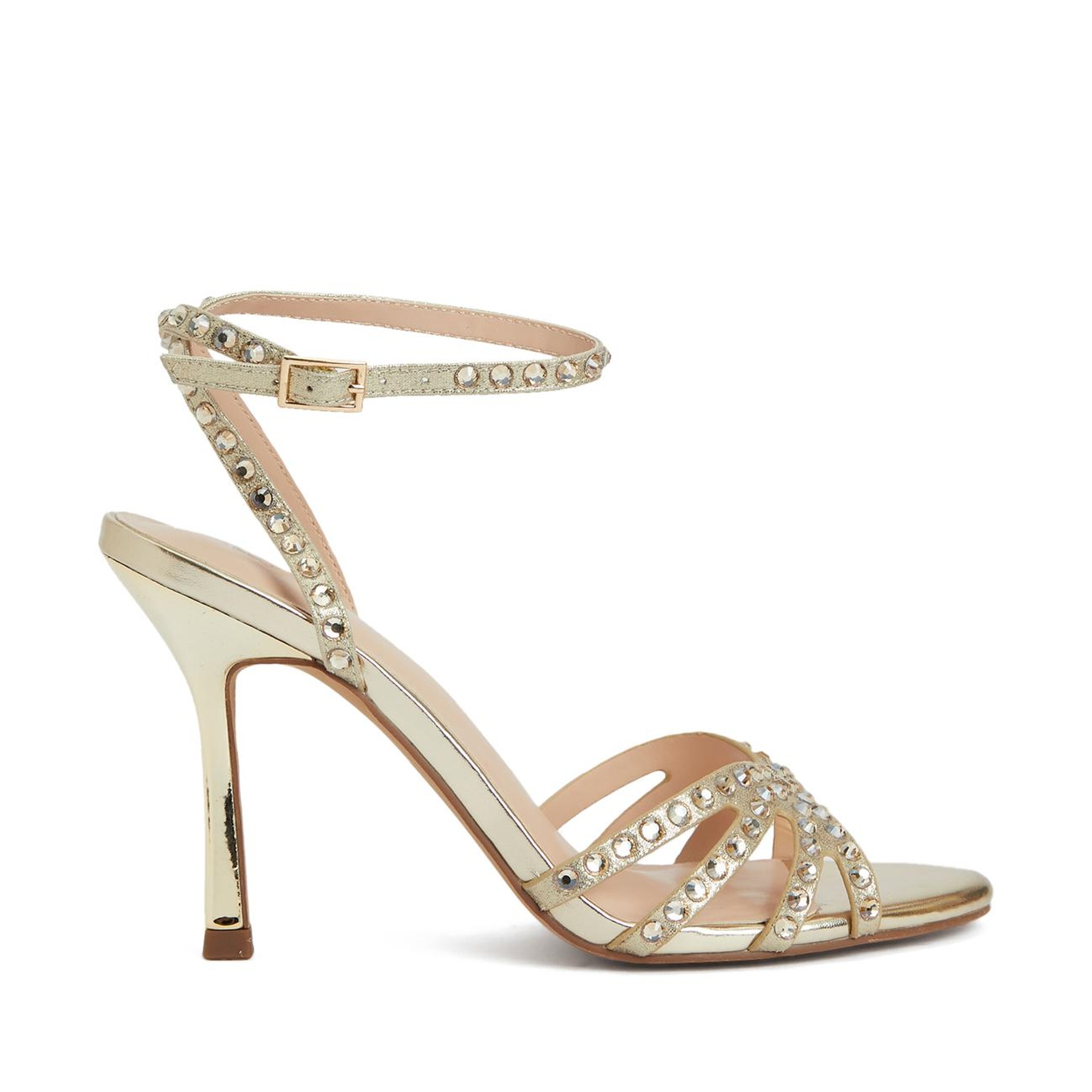 Divarese Kadın Gold Bantlı Sandalet