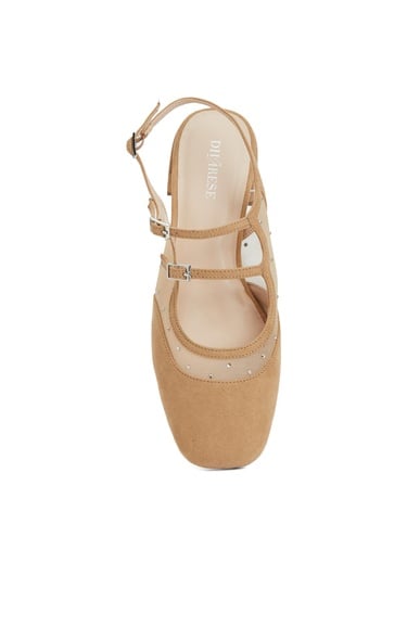  Divarese Kadın Kum Tül Detaylı Babet