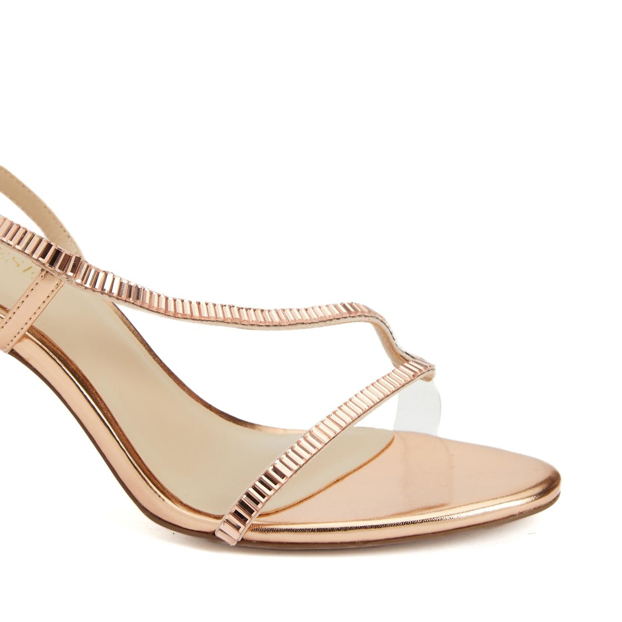 Divarese Kadın Rose Gold Taşlı Sandalet