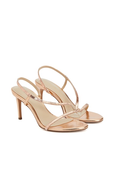  Divarese Kadın Rose Gold Taşlı Sandalet