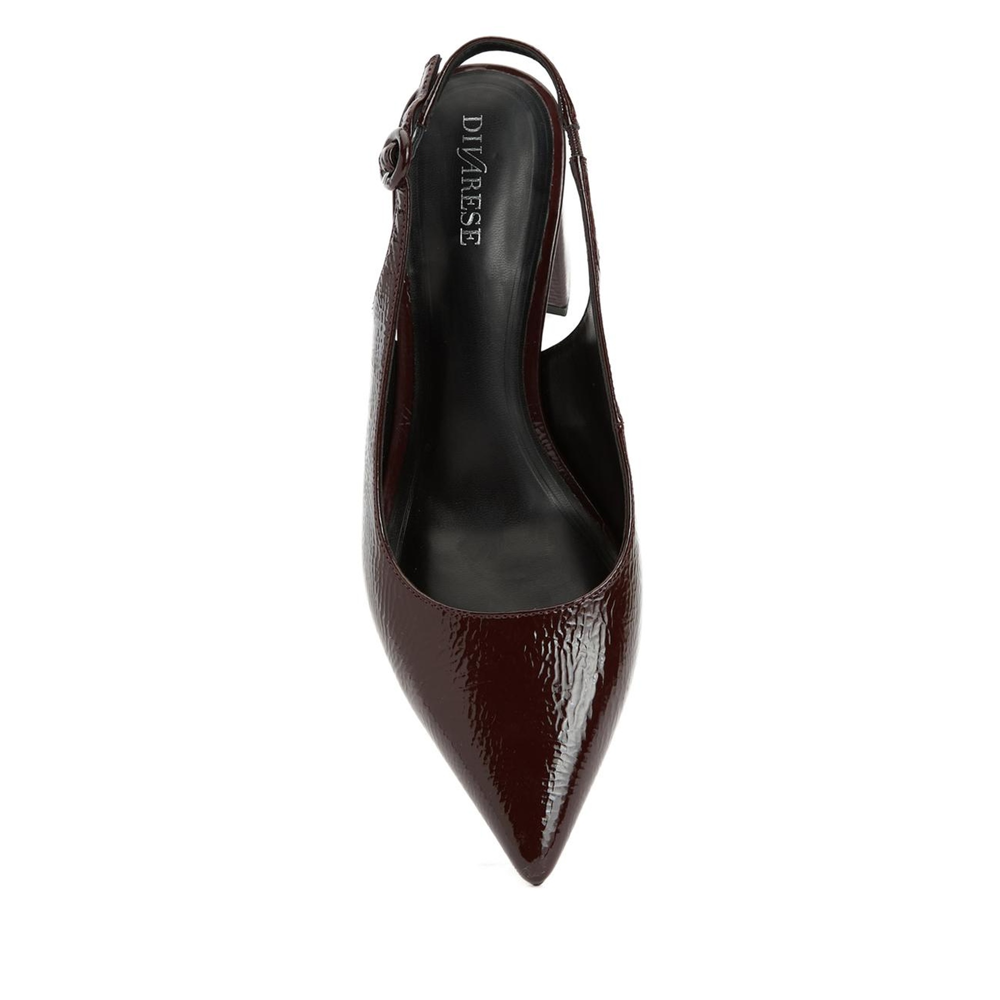 Divarese Kadın Bordo Deri Topuklu Ayakkabı