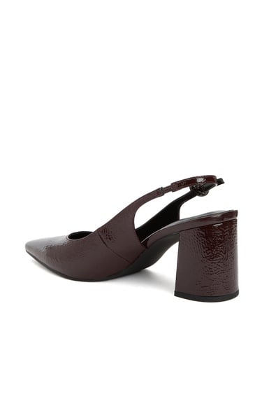  Divarese Kadın Bordo Deri Topuklu Ayakkabı