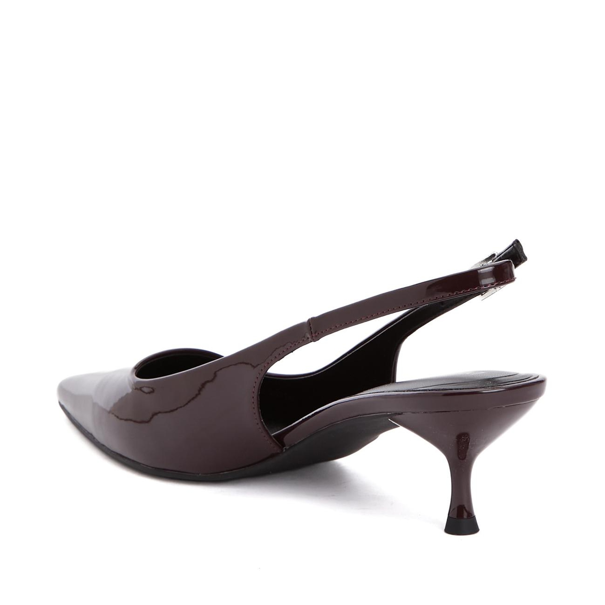 Divarese Kadın Bordo Bantlı Topuklu Ayakkabı