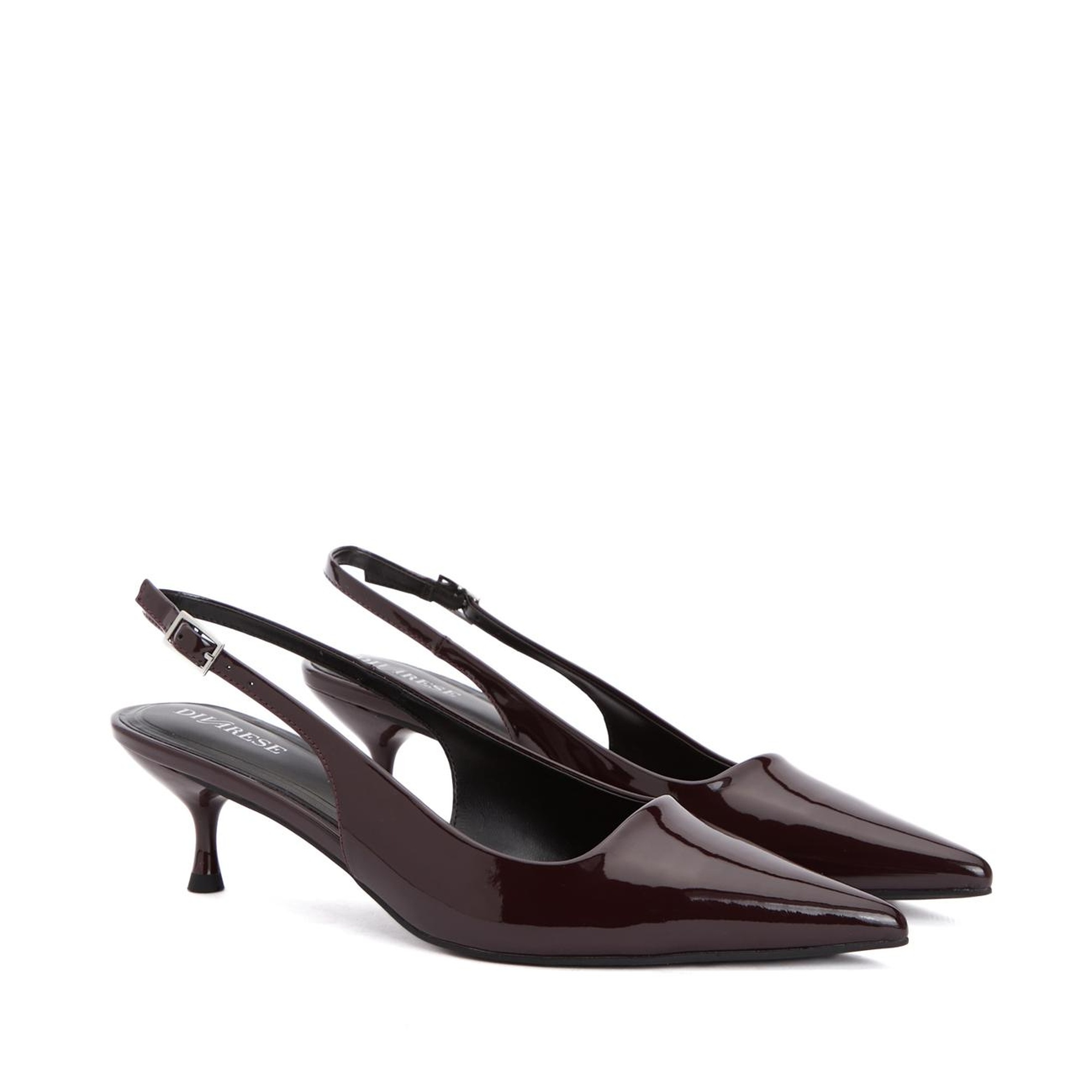 Divarese Kadın Bordo Bantlı Topuklu Ayakkabı