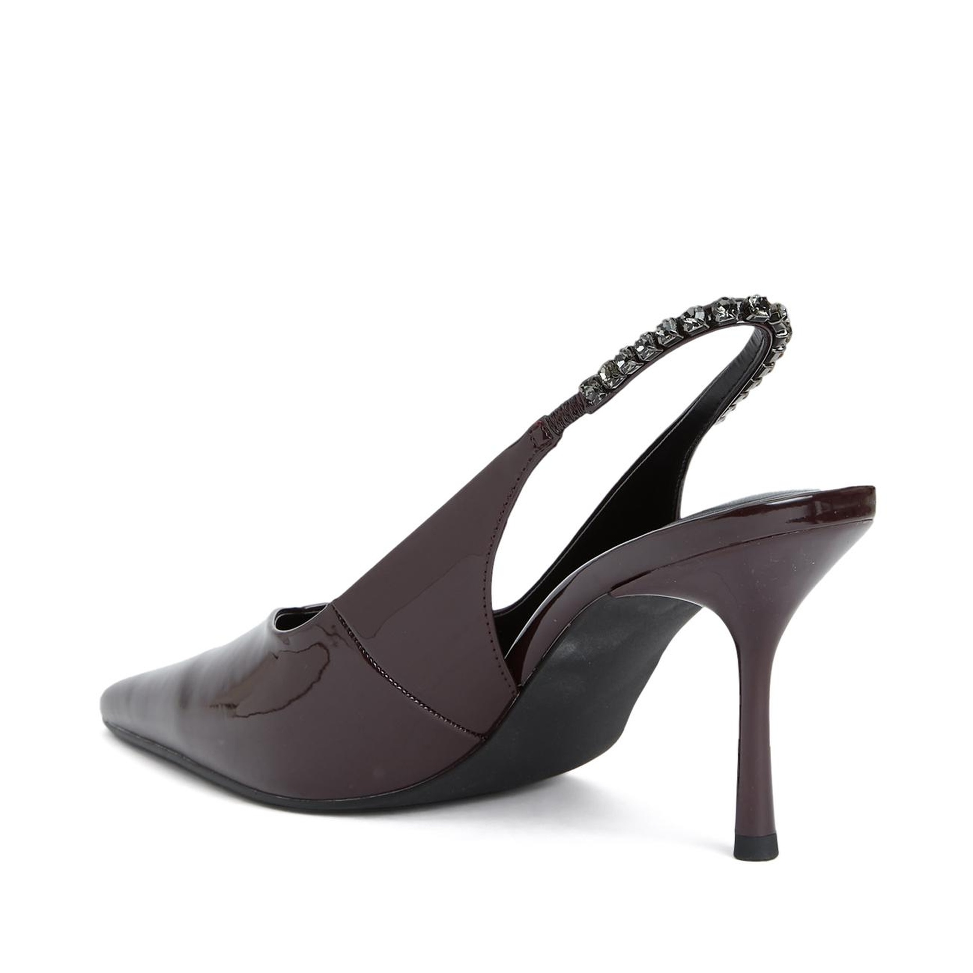 Divarese Kadın Bordo Taşlı Topuklu Ayakkabı