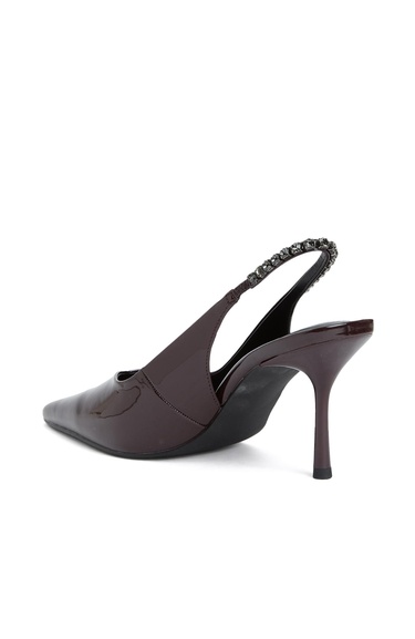  Divarese Kadın Bordo Taşlı Topuklu Ayakkabı