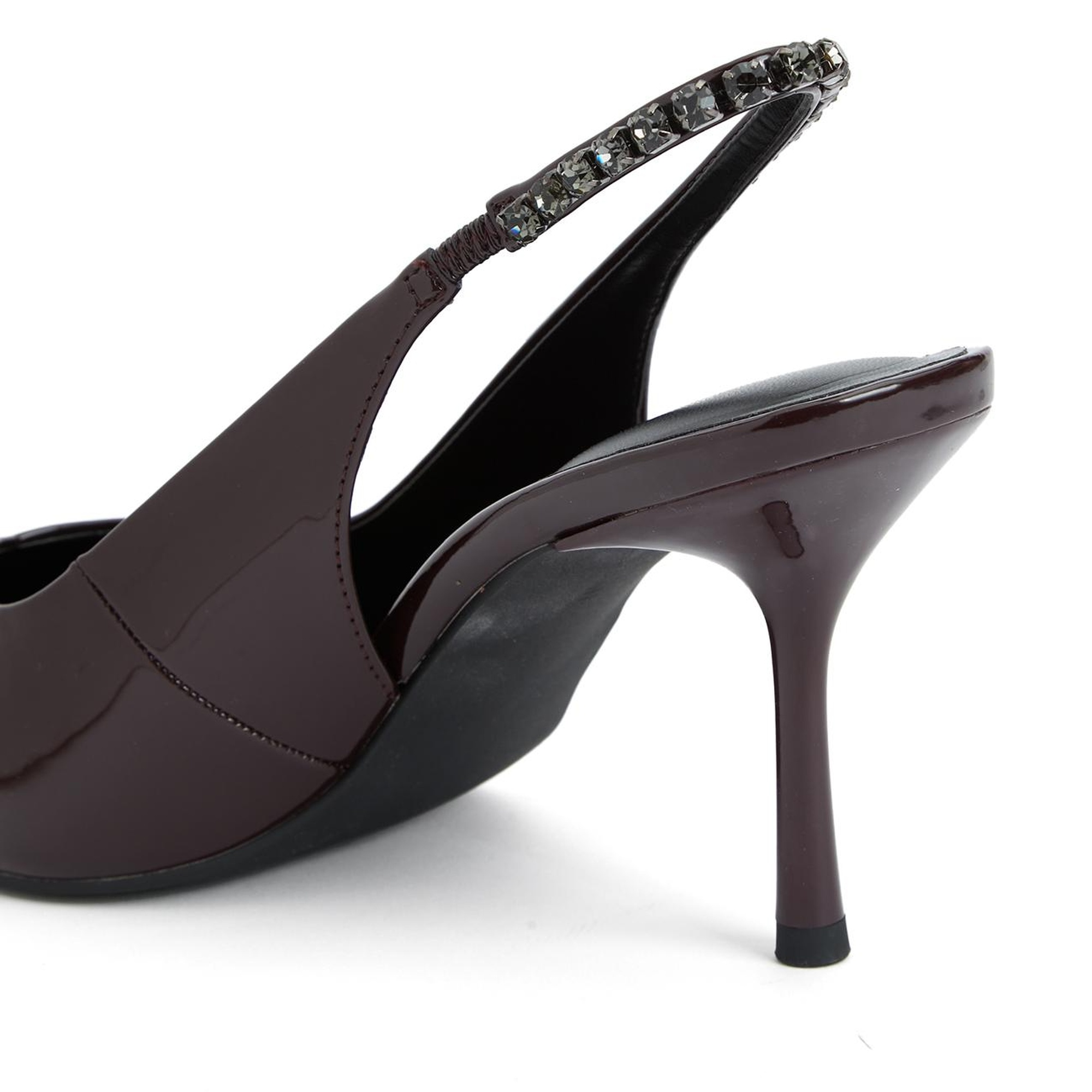 Divarese Kadın Bordo Taşlı Topuklu Ayakkabı