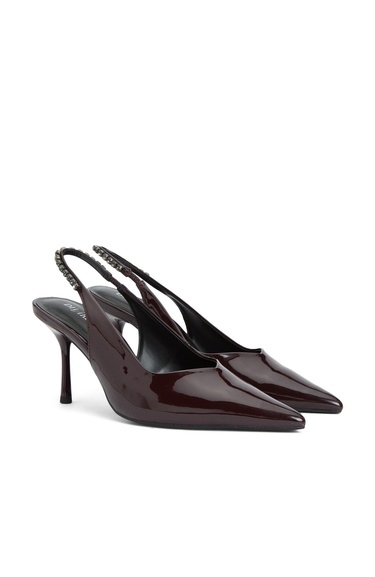  Divarese Kadın Bordo Taşlı Topuklu Ayakkabı