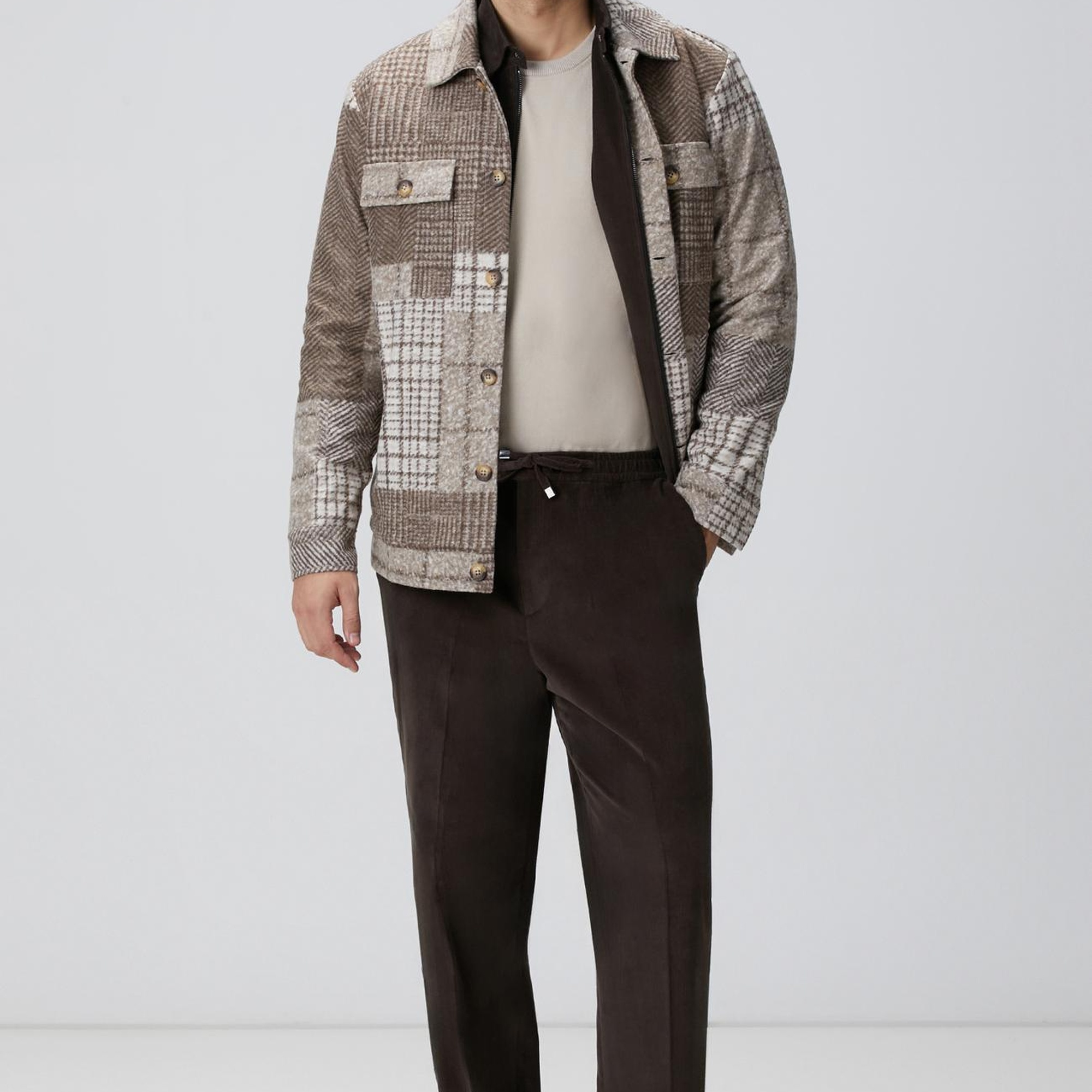 Network Erkek Kahverengi Fitilli Pantolon