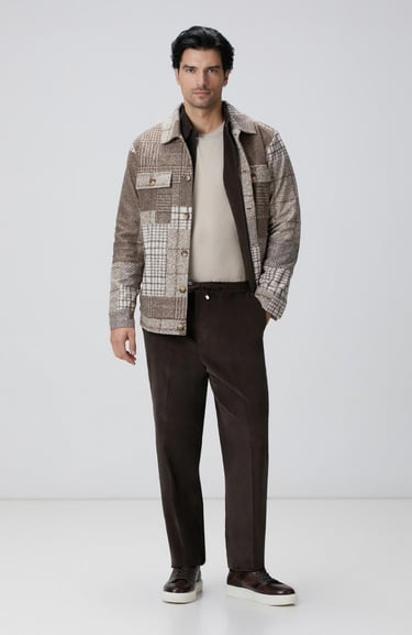  Network Erkek Kahverengi Fitilli Pantolon