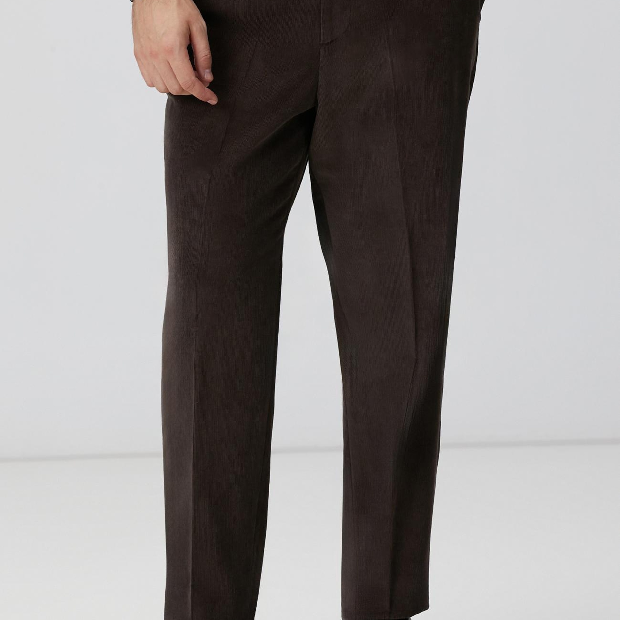 Network Erkek Kahverengi Fitilli Pantolon