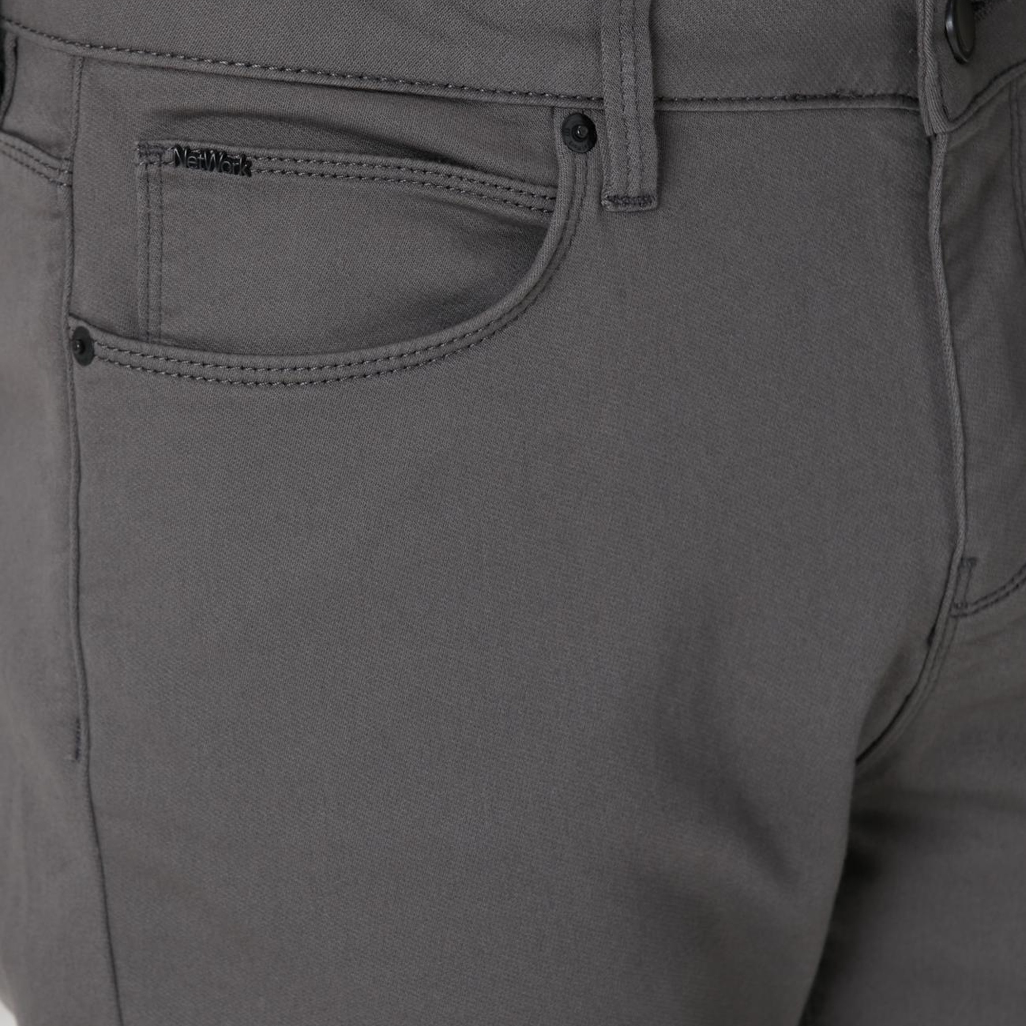 Network Erkek Gri Casual Pantolon