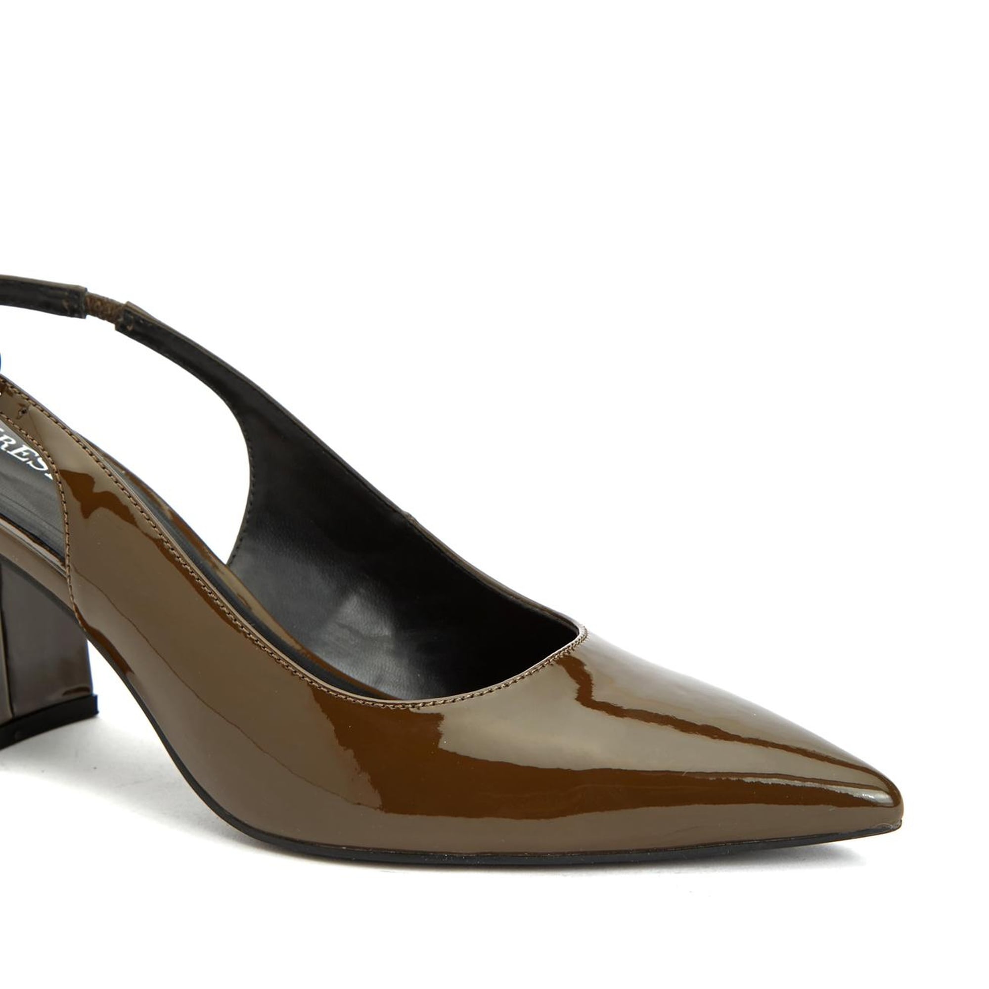 Divarese Kadın Haki Bantlı Topuklu Ayakkabı