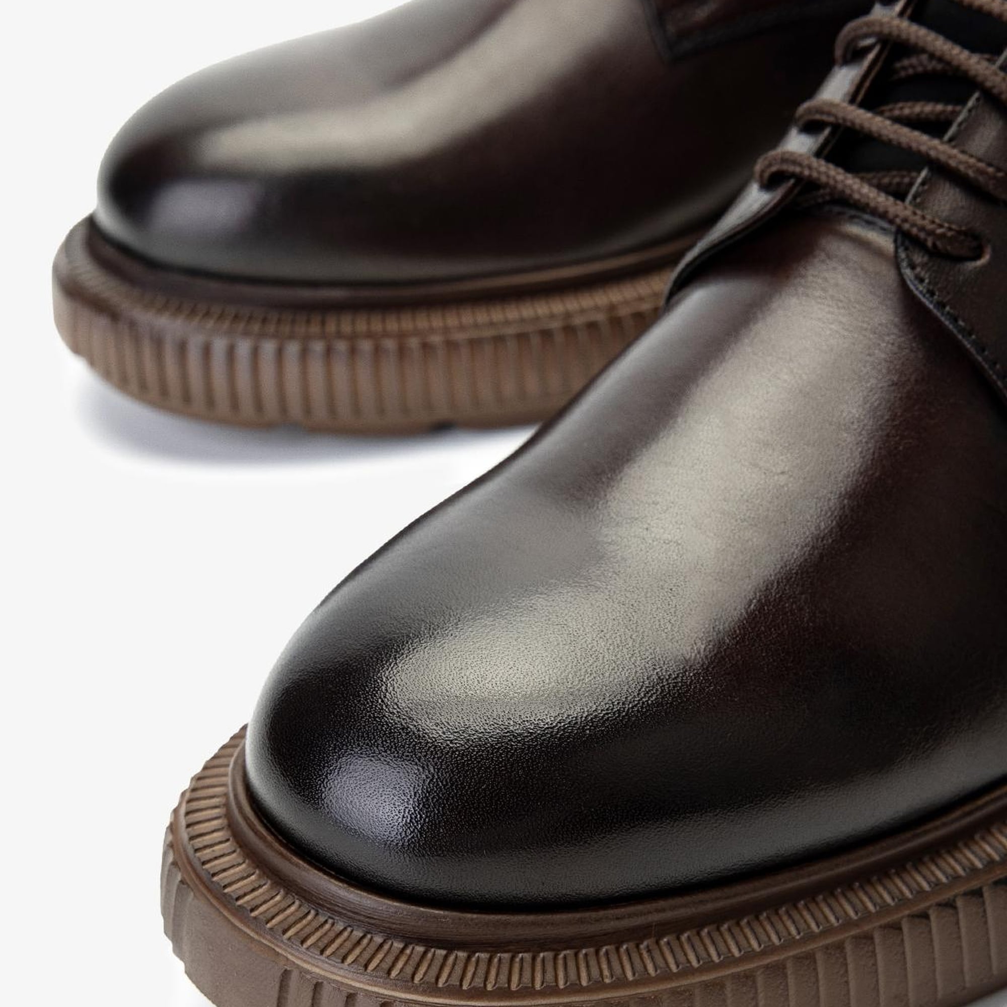 Valmenti Erkek Hakiki Deri Kahverengi Casual Ayakkabı