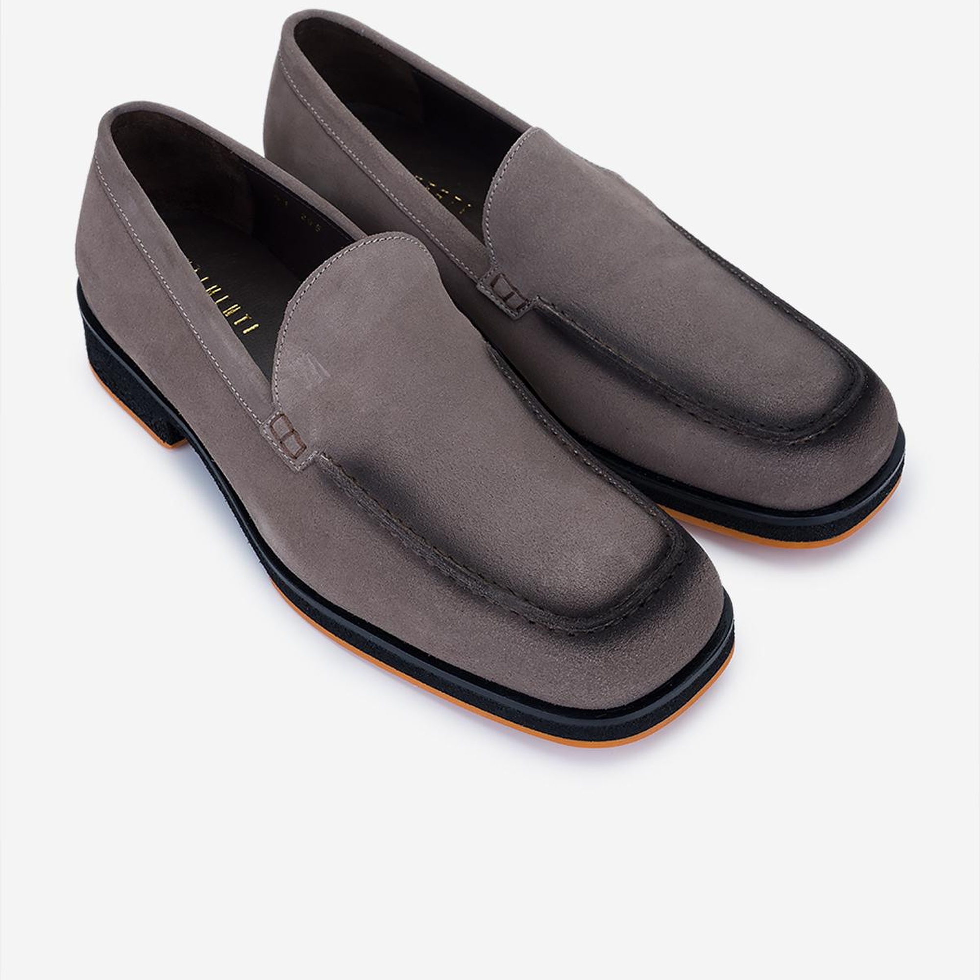 Valmenti Erkek Hakiki Deri Vizon Süet Loafer Ayakkabı