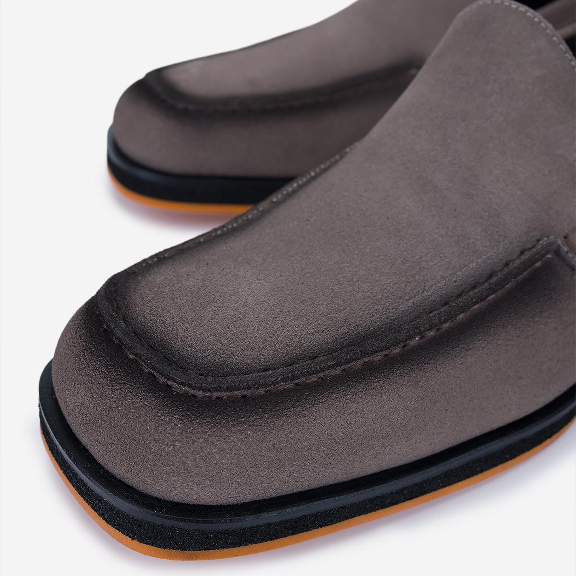 Valmenti Erkek Hakiki Deri Vizon Süet Loafer Ayakkabı