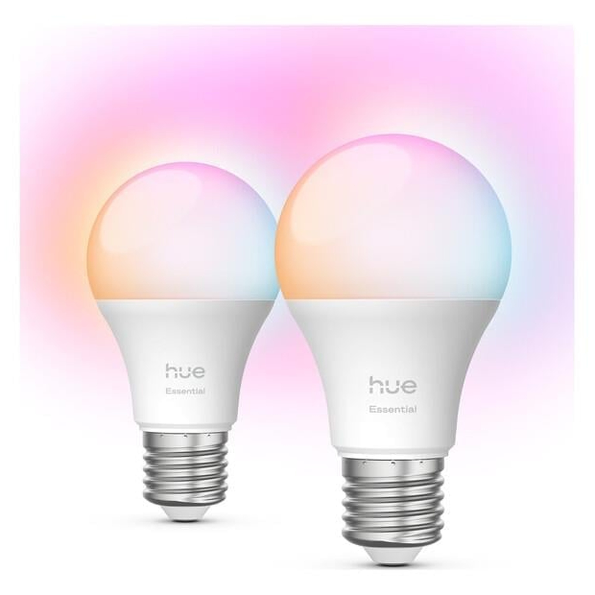 Philips Hue Essential 8W E27 806 Lumen Renkli Akıllı Ampul A60 (2'li Ekopaket)