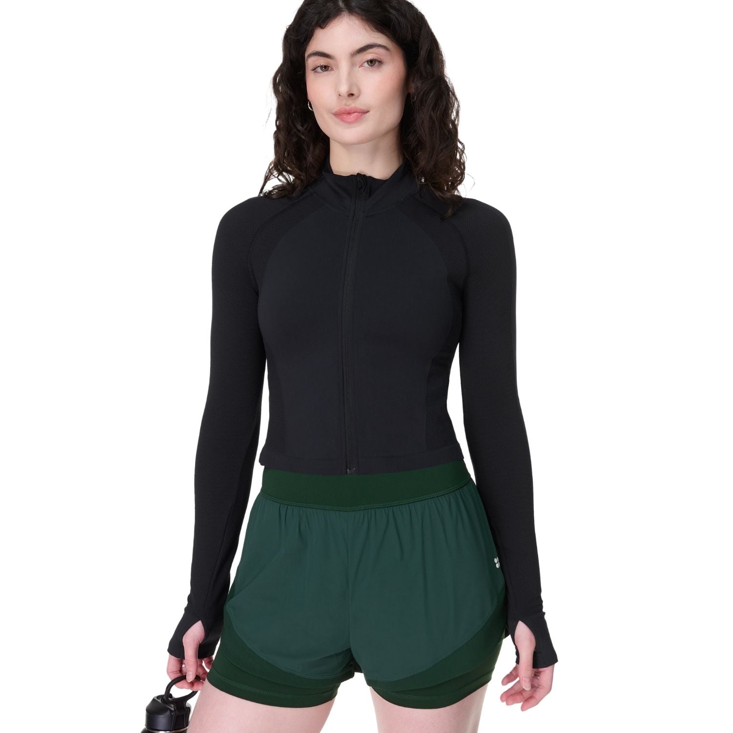  Sweaty Betty Tempo Run Shorts Kadın Yeşil Koşu Şortu