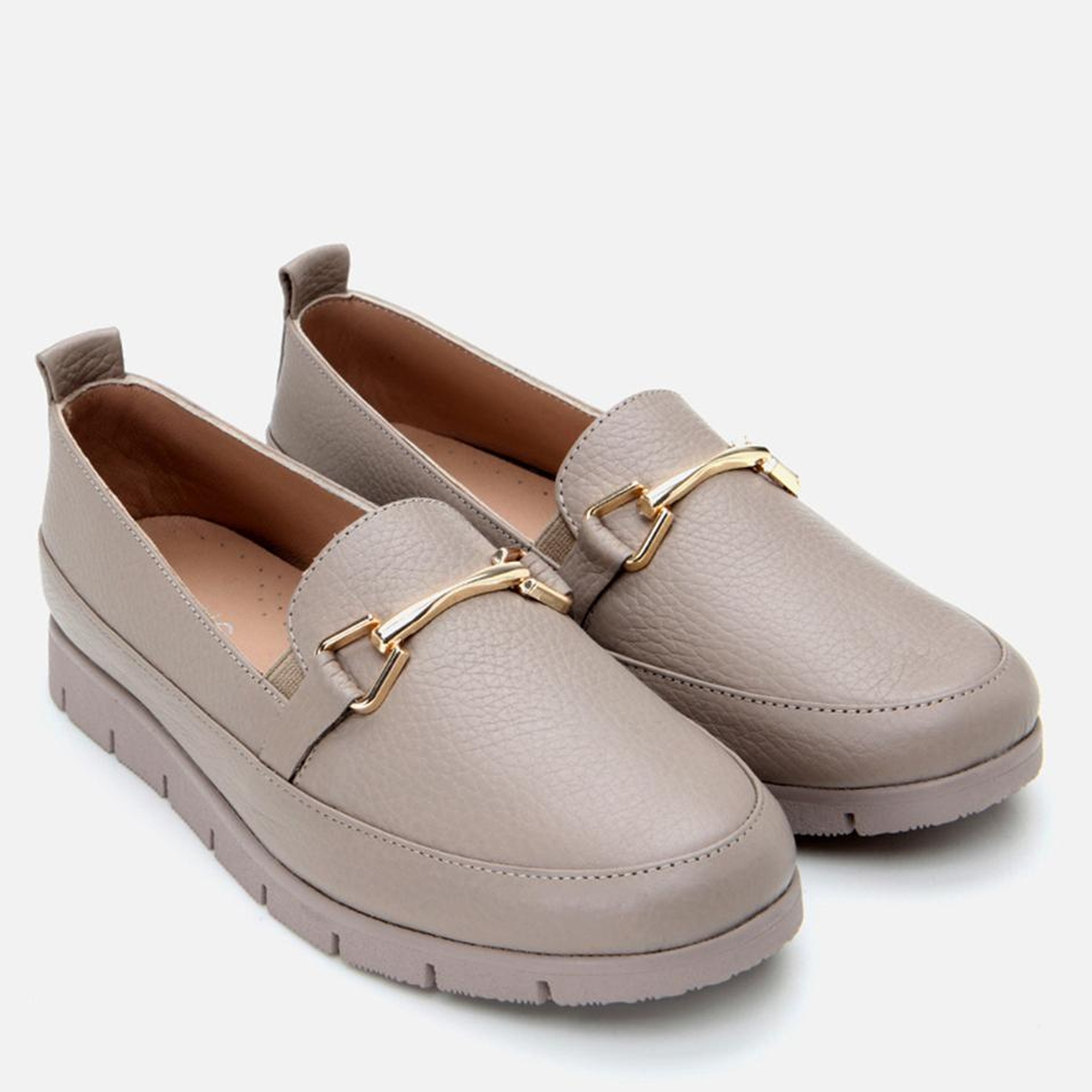 Kadın Deri Vizon Tokalı Loafer