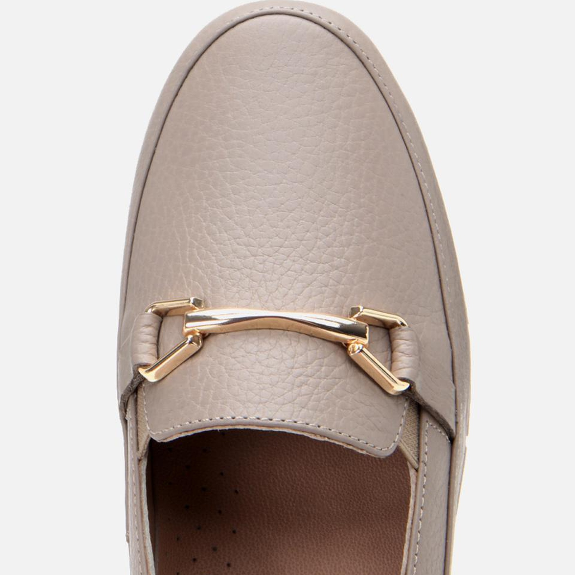 Kadın Deri Vizon Tokalı Loafer