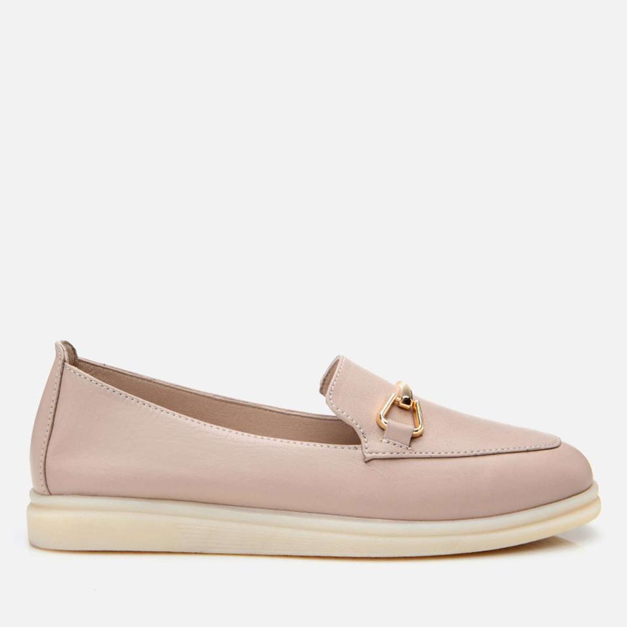 Kadın Deri Vizon Tokalı Günlük Loafer