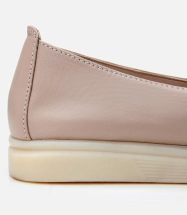  Kadın Deri Vizon Tokalı Günlük Loafer