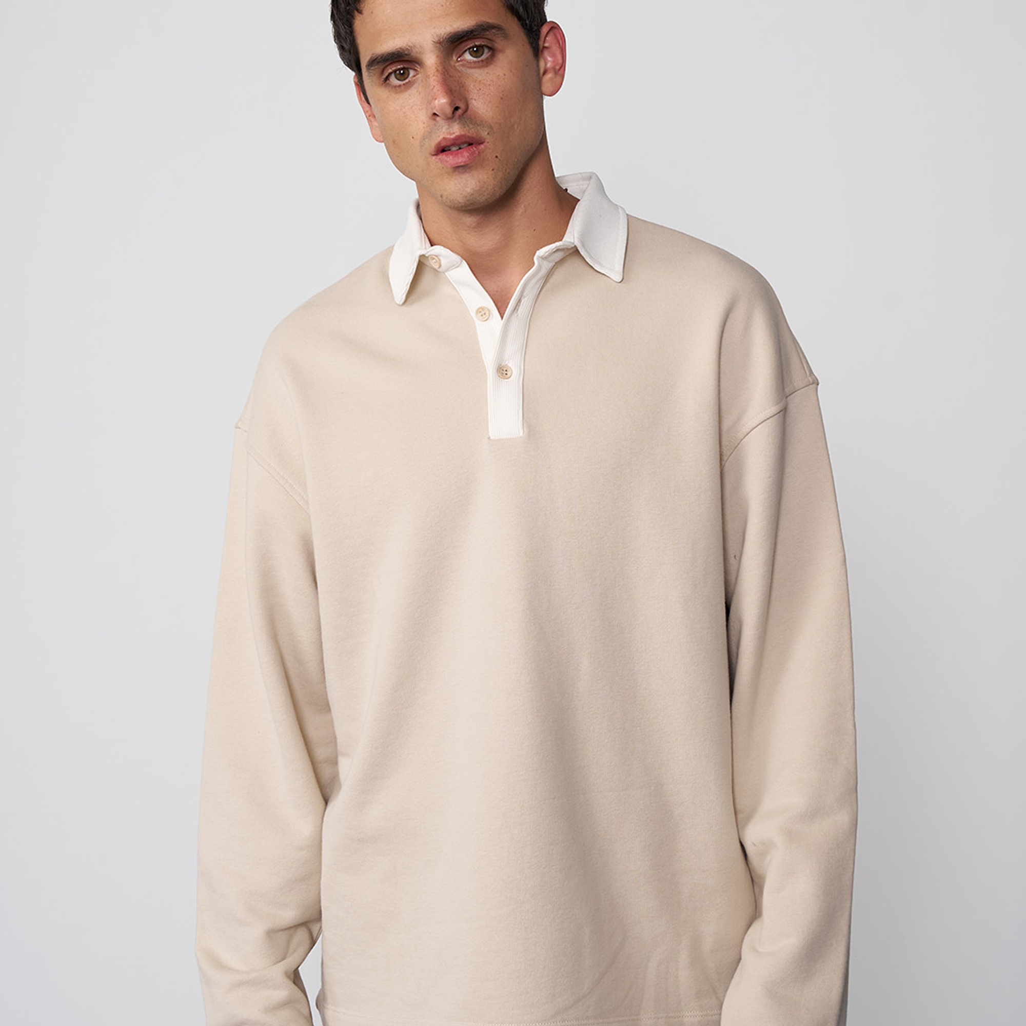 Kontrast Yakalı Sweatshirt