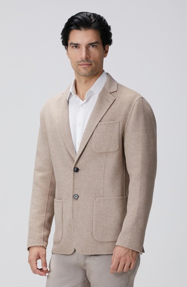  Network Erkek Bej Yün Karışımlı Ceket
