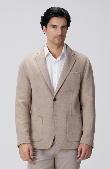  Network Erkek Bej Yün Karışımlı Ceket