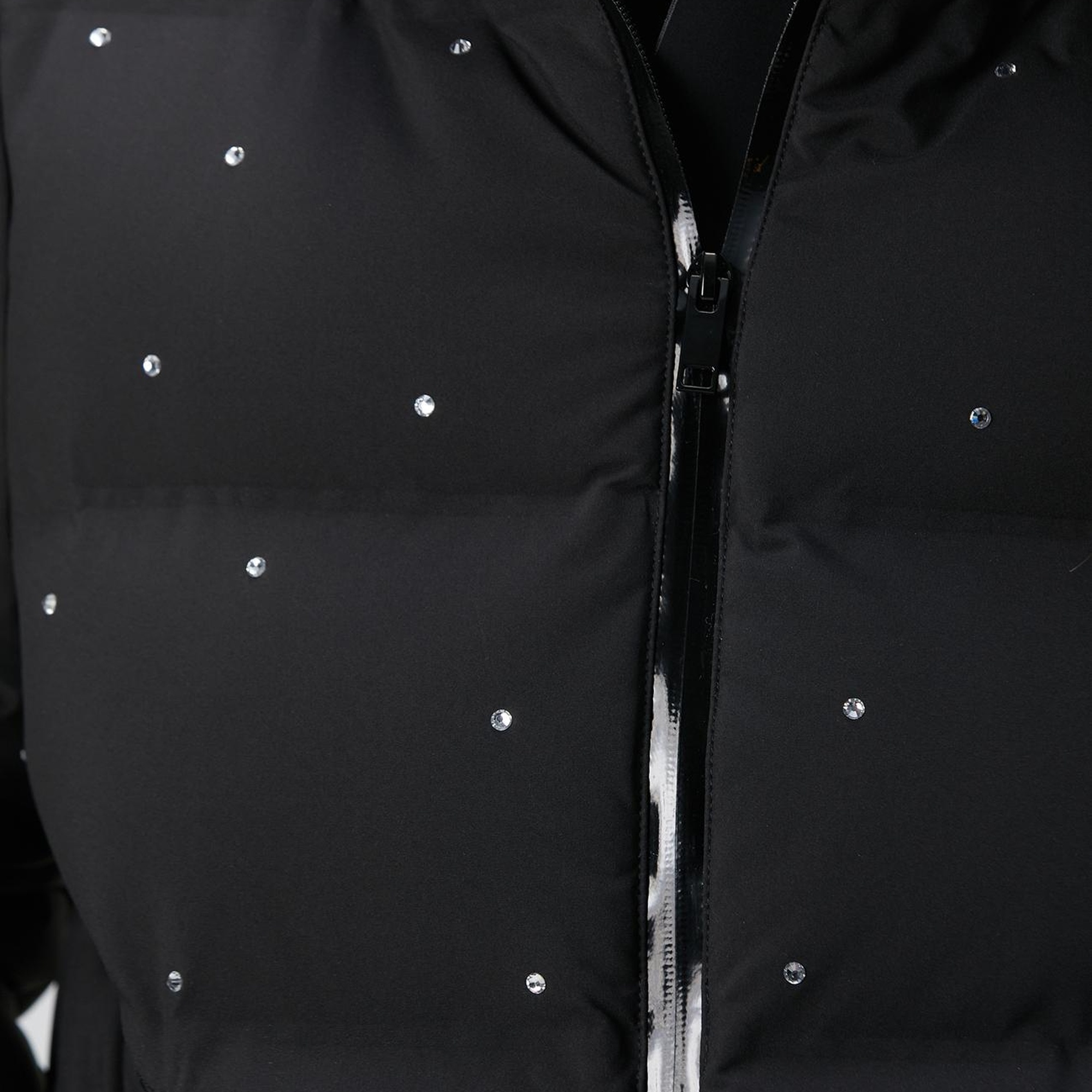 Network Kadın Siyah Taşlı Puffer Mont