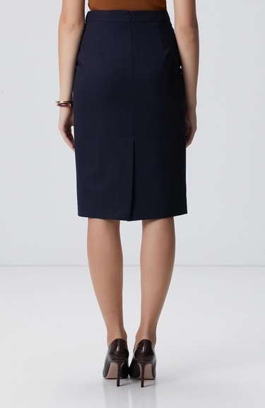  Network Kadın Lacivert Yün Karışımlı Etek