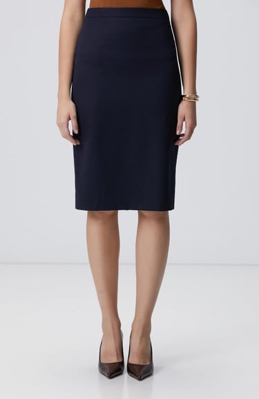  Network Kadın Lacivert Yün Karışımlı Etek