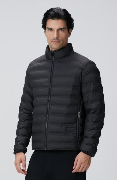  Network Erkek Siyah Puffer Mont