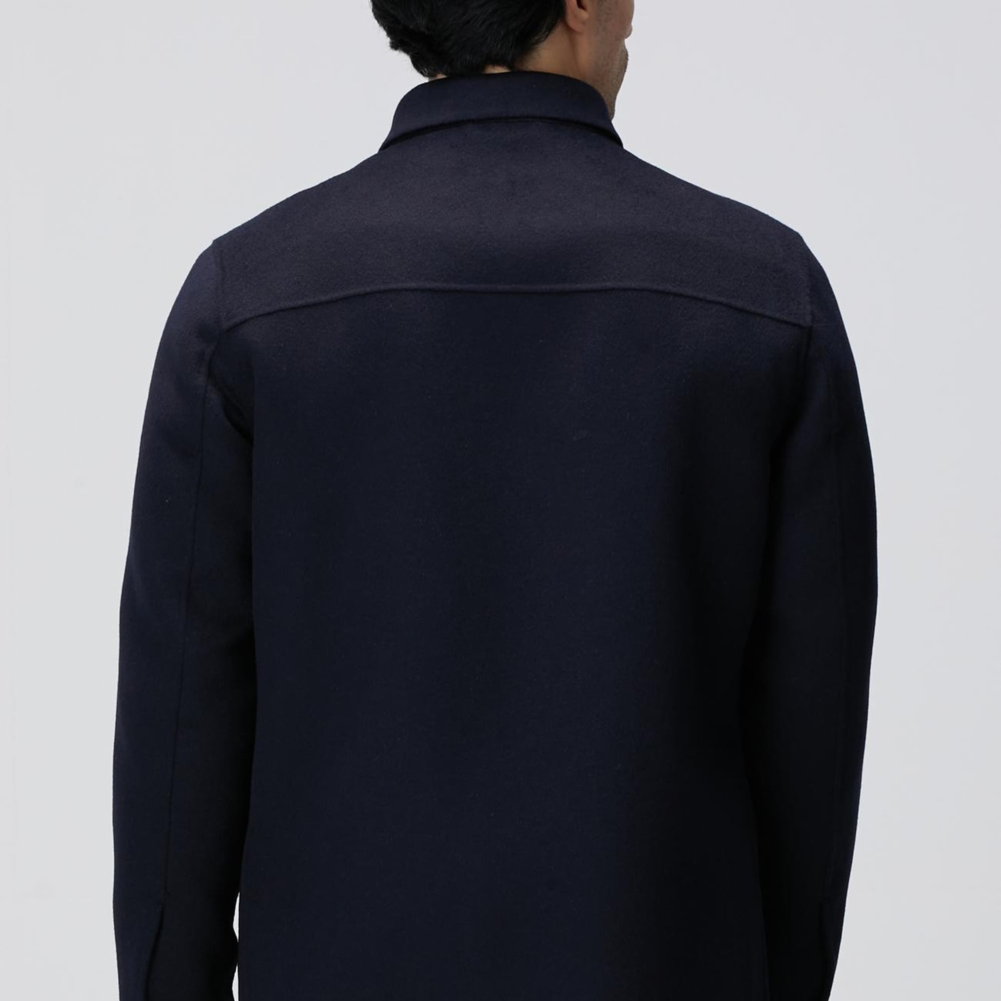 Network Erkek Lacivert Yün Karışımlı Handmade Mont