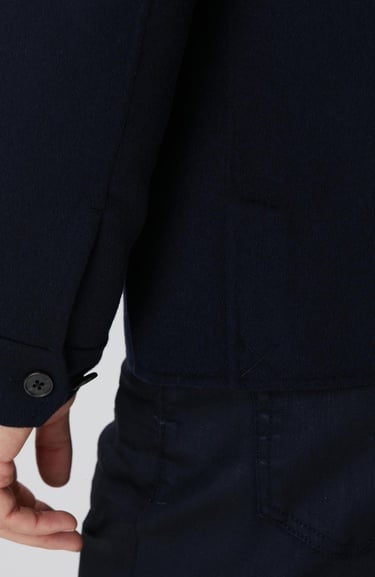  Network Erkek Lacivert Yün Karışımlı Handmade Mont