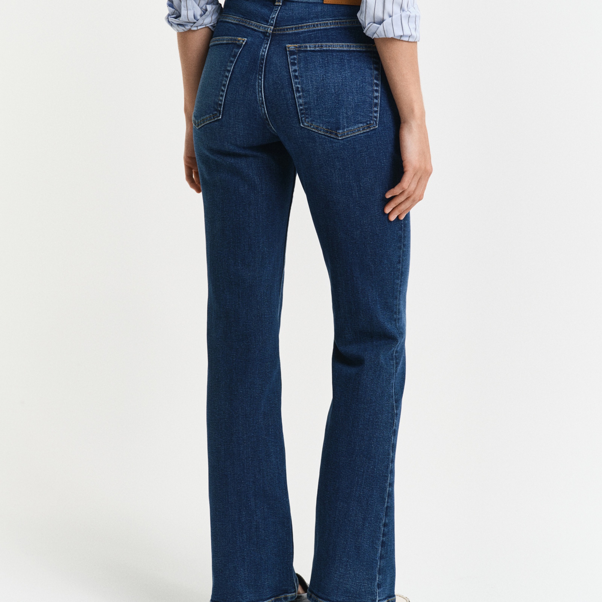 GANT Kadın Lacivert Slim Fit Flare Jean