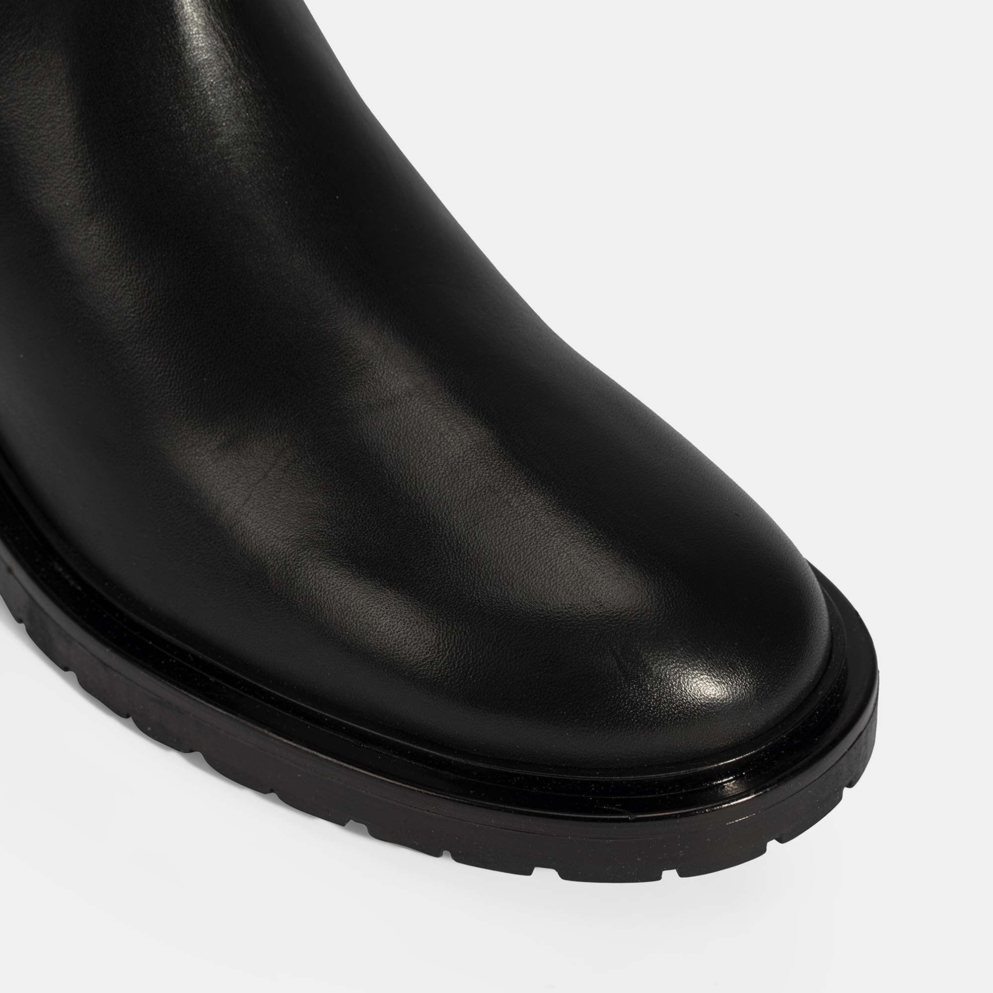 Kadın Siyah Lastikli Deri Chelsea Bot