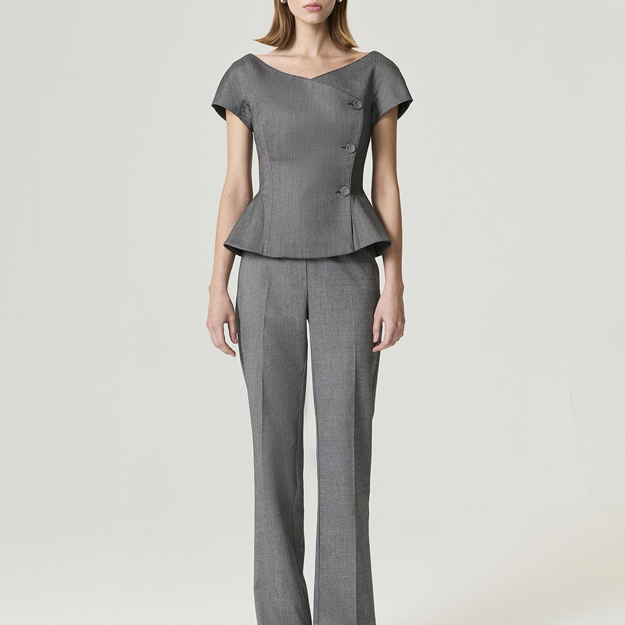 Kruvaze Düğme Kapamalı Yelek