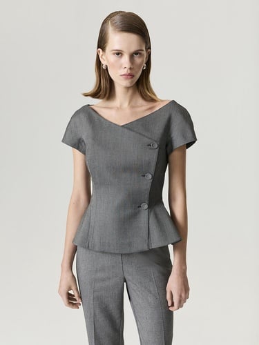  Kruvaze Düğme Kapamalı Yelek