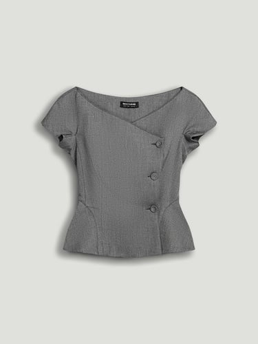  Kruvaze Düğme Kapamalı Yelek